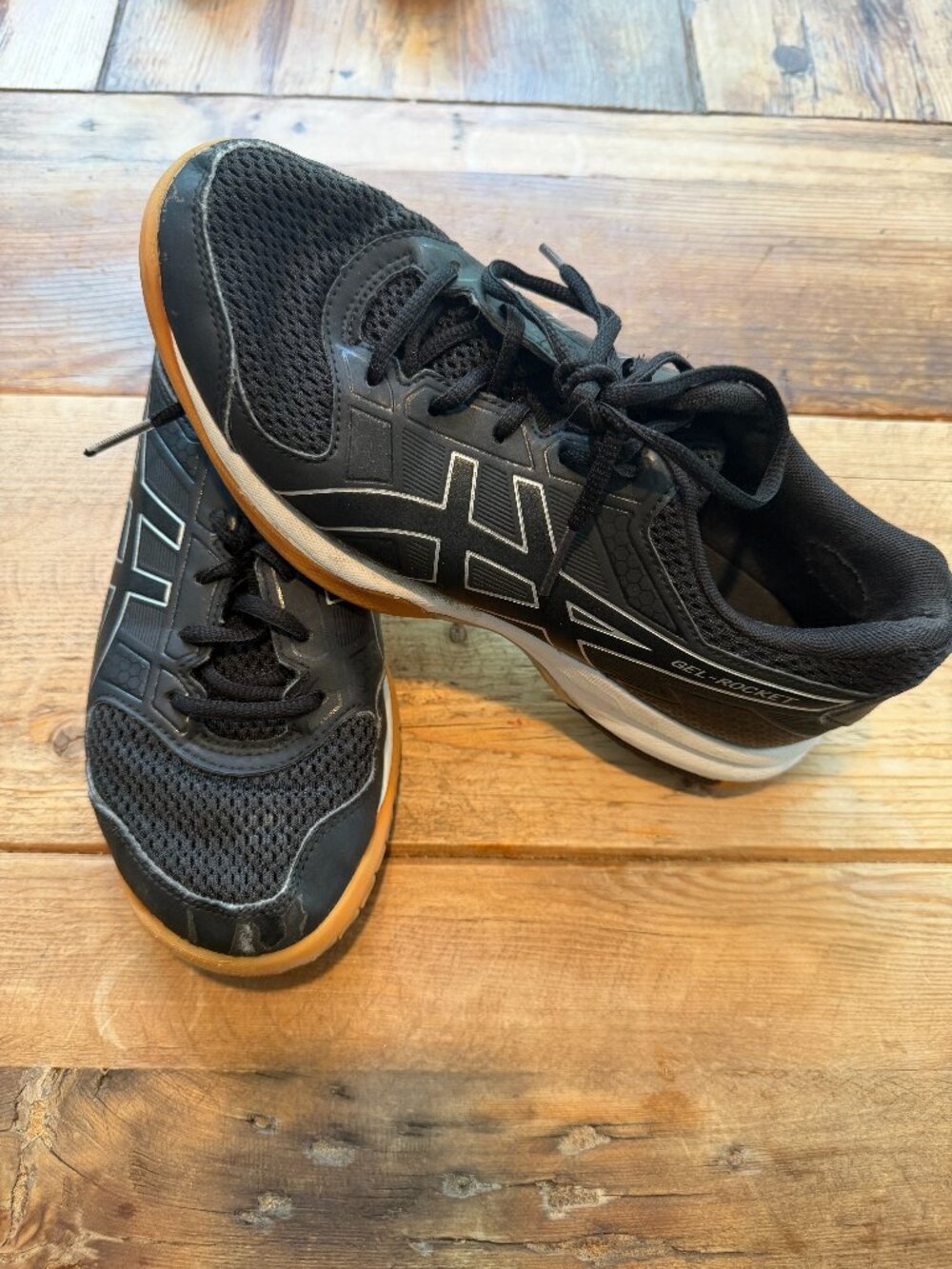 ASICS Shoes Women's Black GEL-ROCKET Indoor Court Volleyball Size US 7 EU 38